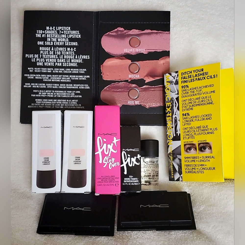 NEW - MAC Cosmetics - Bundle of 9 Mini Travel Sample Size Makeup Skincare